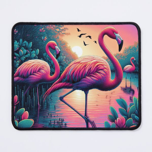 Item preview, Sunset flamingos designed and sold by Kallak-AI-Art.