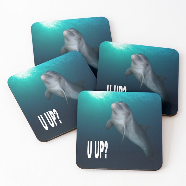 Item preview, Dolphin "U Up?" Funny Cute Design designed and sold by geckodesign.