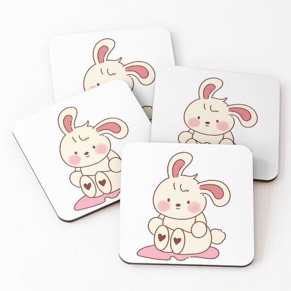 Item preview, Cute Rabbit with Heart Feet designed and sold by sunnieslab.