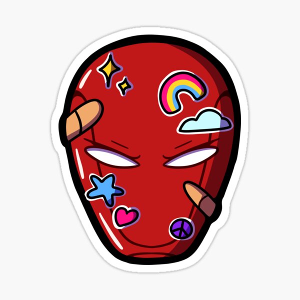 Vista previa del artículo con la obra «Casco con pegatinas de Capucha Roja», diseñado y vendido por meggurt-.