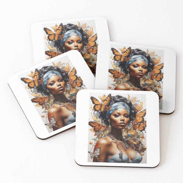 Item preview, African Butterfly Queen; AI Pencil Drawing; designed and sold by Mona-Leilah.