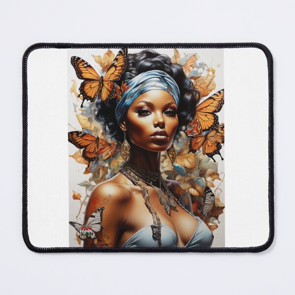 Item preview, African Butterfly Queen; AI Pencil Drawing; designed and sold by Mona-Leilah.