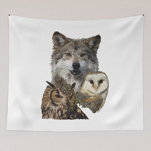 Item preview, Wolf and owls designed and sold by obscurite.