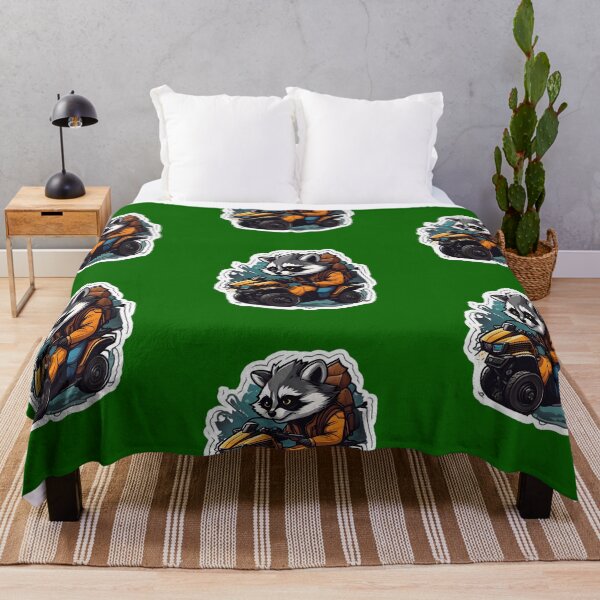 Item preview, Cute Happy Raccoon On A Quad designed and sold by TheArtOfPat.
