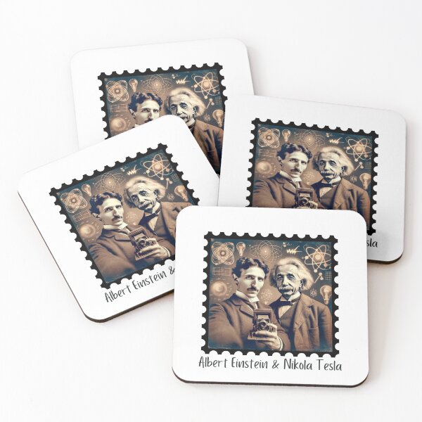 Item preview, Einstein & Tesla Selfie designed and sold by Labcoat Legends.