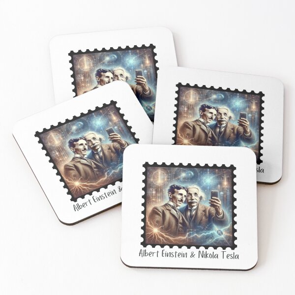 Item preview, Einstein & Tesla Selfie II designed and sold by Labcoat Legends.