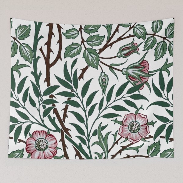 Aperçu de l'œuvre William Morris Rose sauvage Fond d'écran créée et vendue par Pixelchicken.