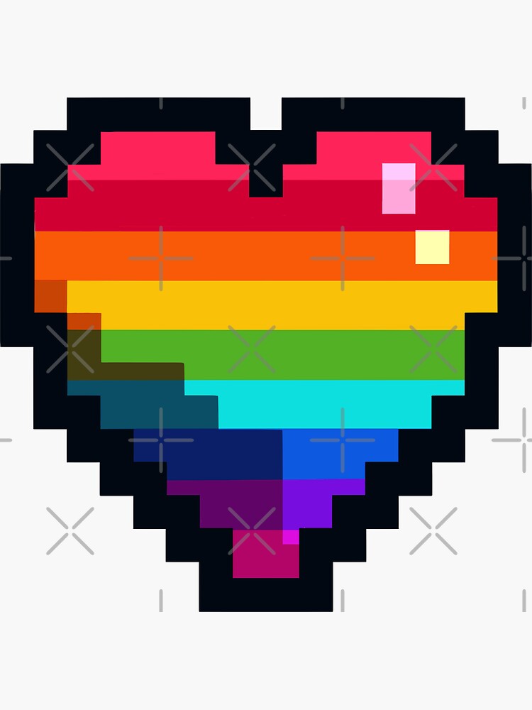 Thumbnail 3 of 3, Sticker, Little Rainbow Heart designed and sold by Flickingjane.