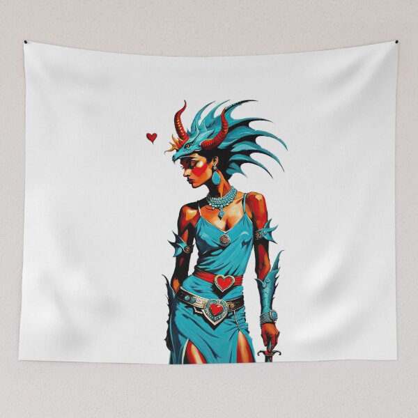 Item preview, Turquoise Rebel, Warrior Valentine's day designed and sold by filusattila.