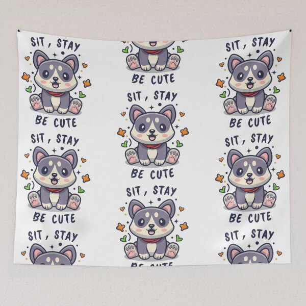 Item preview, Sit, Stay, And Be Cute designed and sold by PlanetMarker.