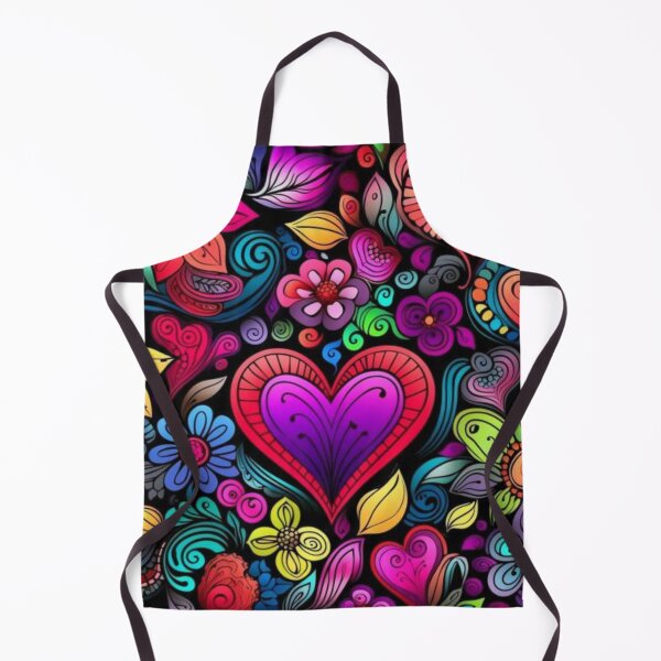 Item preview, Brightly colored heart and flowers designed and sold by Blessinger77.