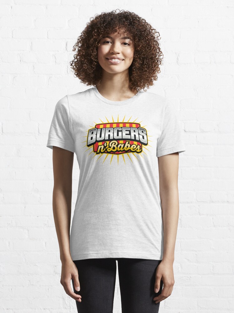 Alternate view of Burgers & Babes Essential T-Shirt