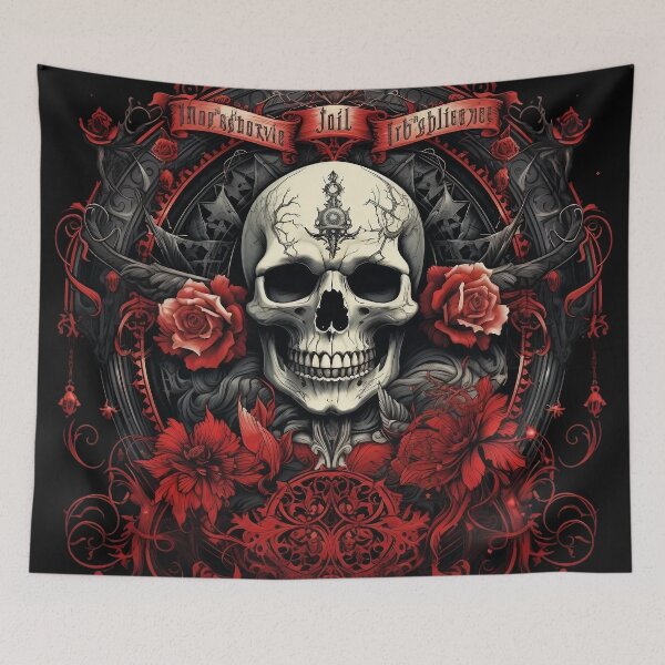 Item preview, Skull And Roses designed and sold by Obsidian Ink by Wilshire.