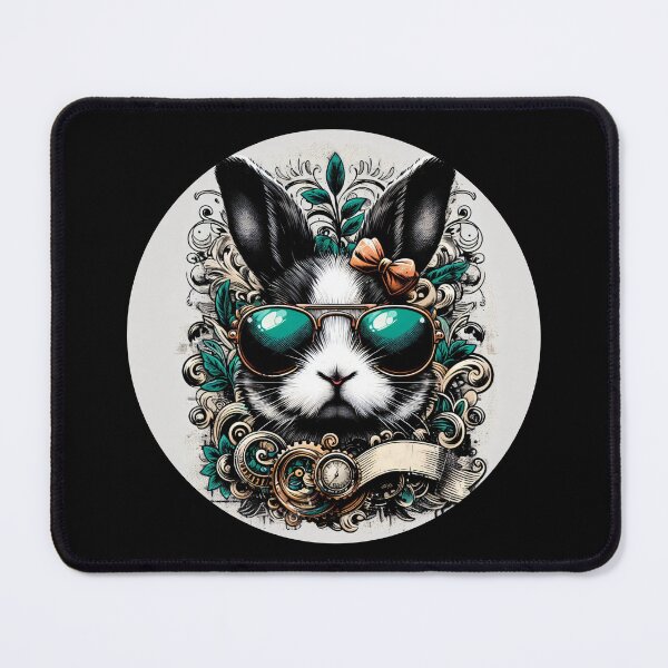Item preview, rabbit wearing sunglasses and a bow designed and sold by Mechanical-Artt.