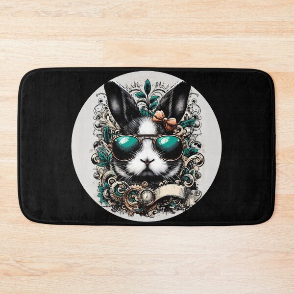 Item preview, rabbit wearing sunglasses and a bow designed and sold by Mechanical-Artt.