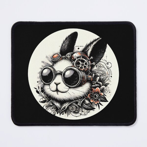 Item preview, rabbit wearing steampunk glasses designed and sold by Mechanical-Artt.