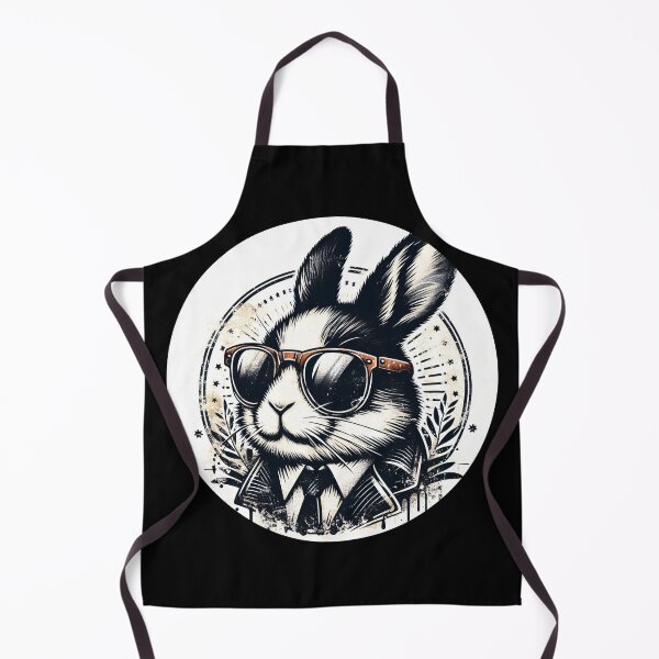 Aperçu de l'œuvre lapin noir et blanc portant des lunettes de soleil créée et vendue par Mechanical-Artt.