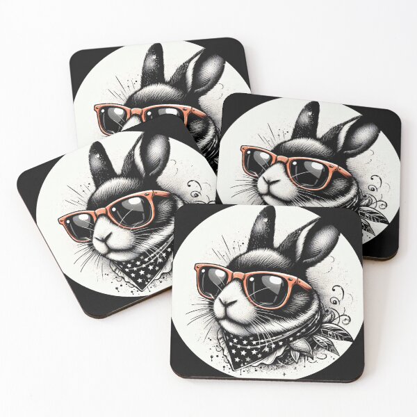 Item preview, rabbit wearing sunglasses and a bandana designed and sold by Mechanical-Artt.