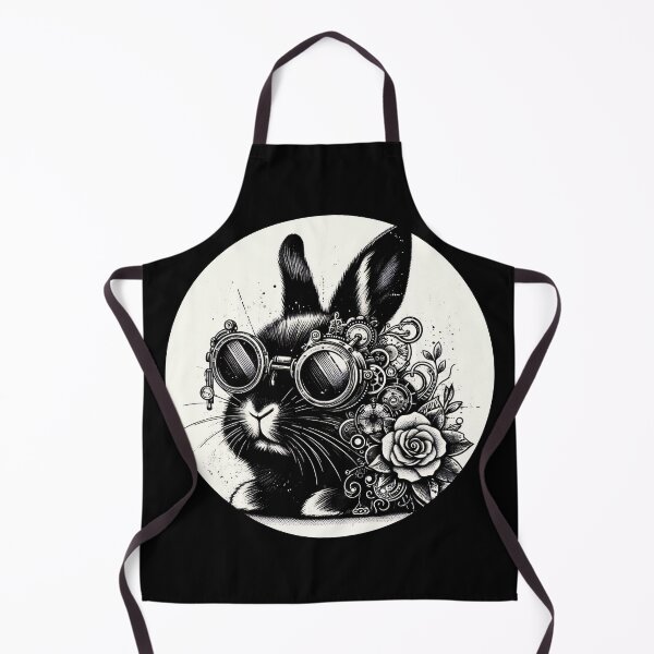 Aperçu de l'œuvre lapin noir et blanc portant des lunettes créée et vendue par Mechanical-Artt.