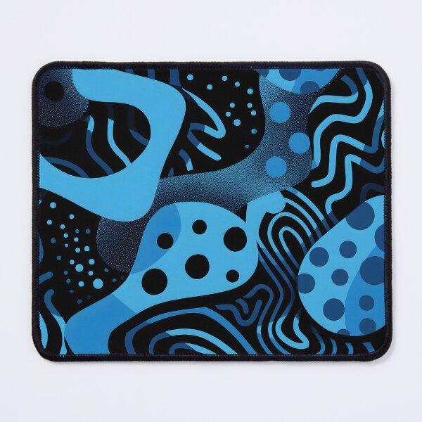 Item preview, Abstract Black and Blue Shapes  designed and sold by LinleeFashion.