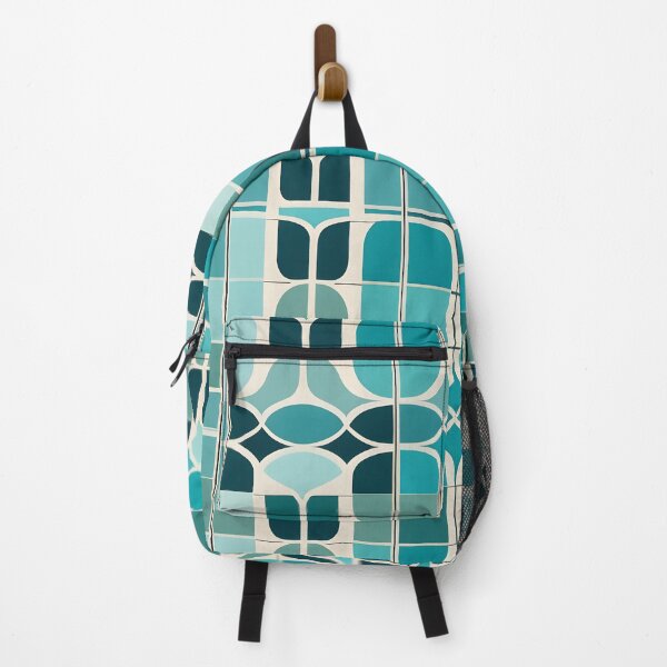 Artikelvorschau, Mid Century Modern Geometrisches Abstraktes Muster Aquamarin entworfen und verkauft von Prints and Lifestyle.