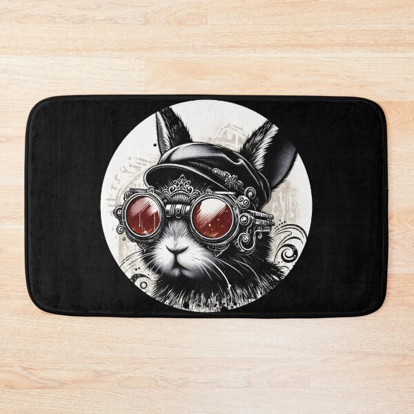 Item preview, bunny wearing goggles and a hat designed and sold by Mechanical-Artt.