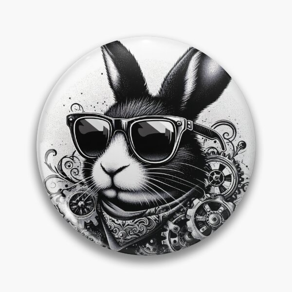 Item preview, rabbit wearing sunglasses designed and sold by Mechanical-Artt.