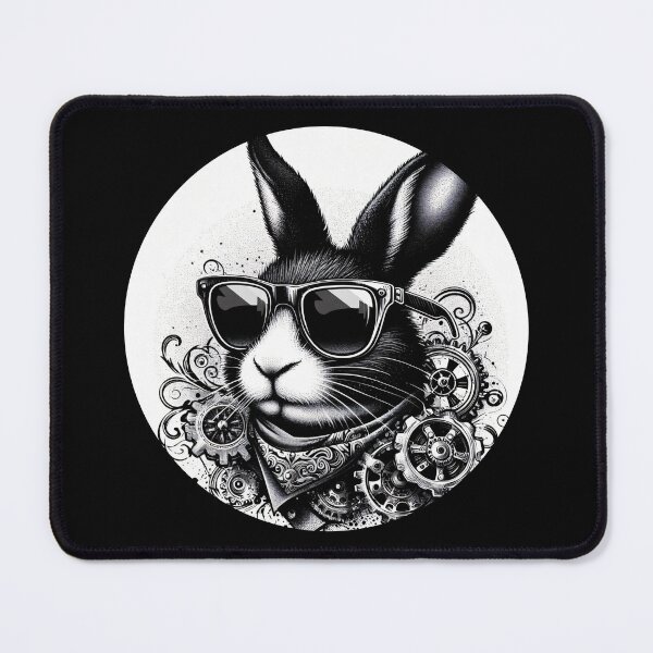 Item preview, rabbit wearing sunglasses designed and sold by Mechanical-Artt.