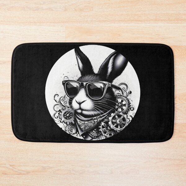 Item preview, rabbit wearing sunglasses designed and sold by Mechanical-Artt.