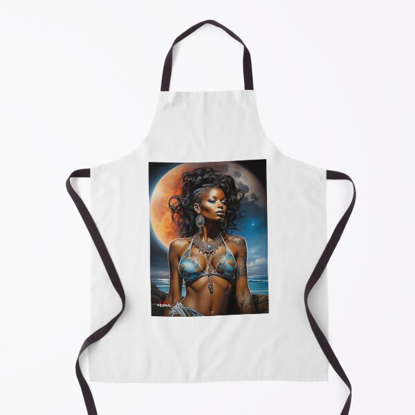 Aperçu de l'œuvre Marcheur de lune africain ; Adorateur de la Lune ; Art fantastique de l'IA ; créée et vendue par Mona-Leilah.