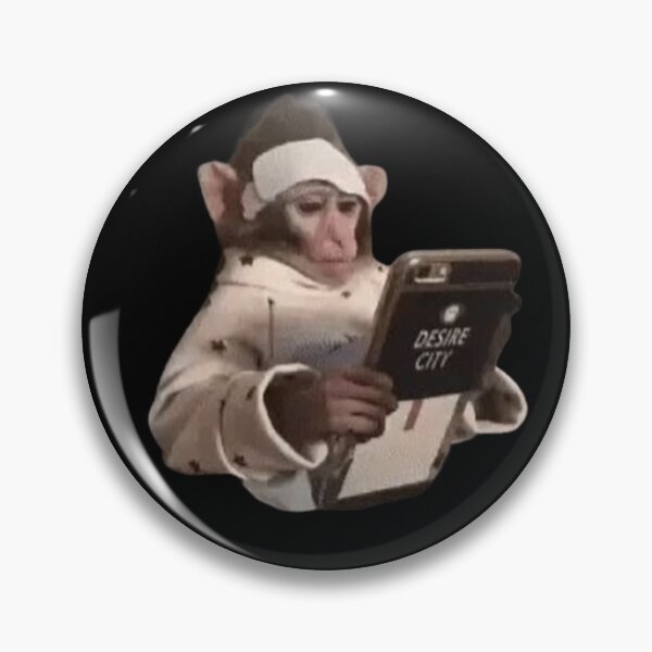 Item preview, Monkey on phone meme designed and sold by monkey zone.