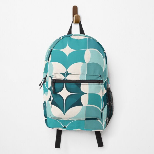 Artikelvorschau, Mid Century Modern Geometrisches Abstraktes Muster Eisblau entworfen und verkauft von Prints and Lifestyle.