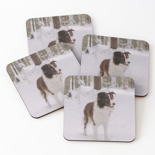 Item preview, Brown Border Collie Dog Loves Snow designed and sold by VanGaldo.