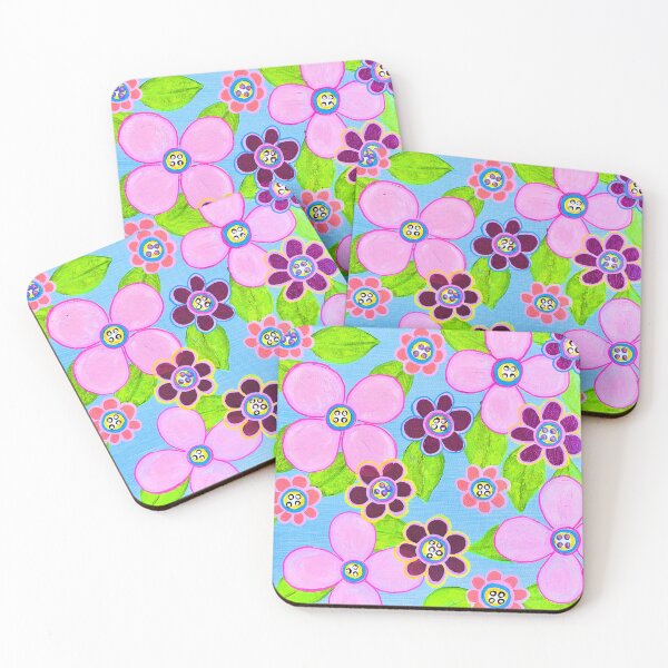 Item preview, Pastel Pink Flowers Painting designed and sold by kel72.