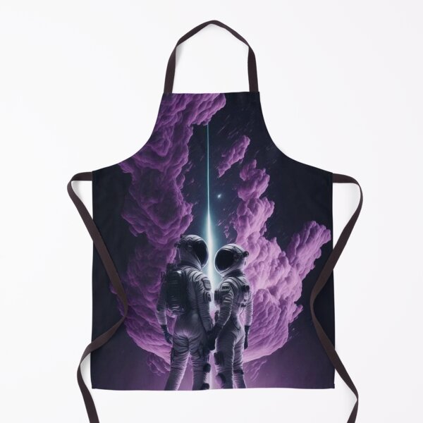 Item preview, Cosmic Romance: A Pair of Enchanted Astronauts in an Embrace Among Colorful Planets designed and sold by CulinaryCenter.