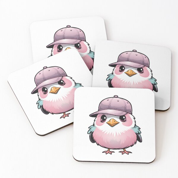 Item preview, Cute pink bird with baseball cap designed and sold by Naturitude.