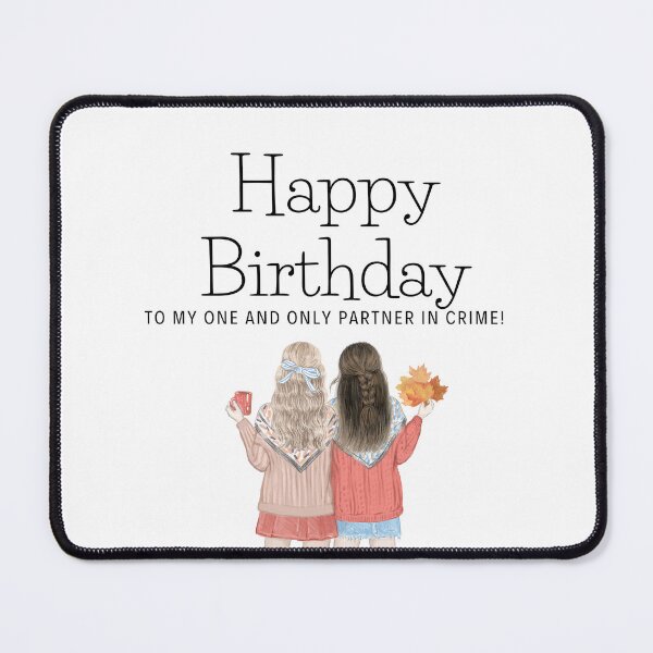 Item preview, Happy birthday partner in crime 3 designed and sold by LorenzoArtZa.