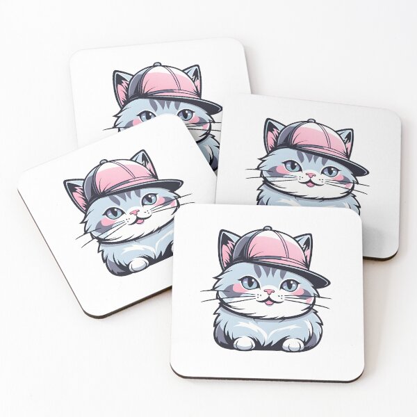 Item preview, Cute happy cat with baseball cap designed and sold by Naturitude.
