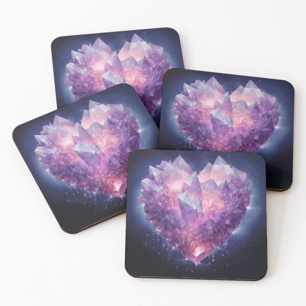 Item preview, Amethyst Crystal Heart designed and sold by ArtbyJanineTate.