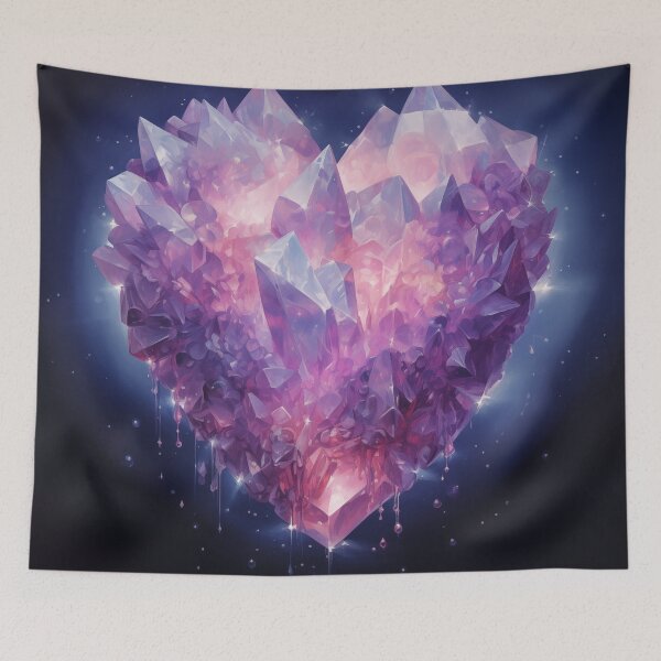 Item preview, Amethyst Crystal Heart designed and sold by ArtbyJanineTate.