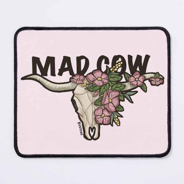 Item preview, Flowering Mad Cow Skull designed and sold by Bovinae Art.