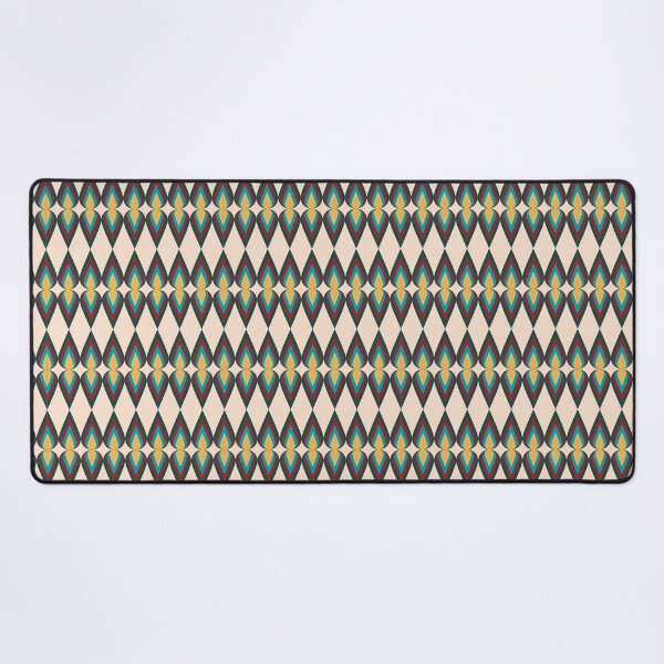 Item preview, Midcentury Modern Print - Diamond Pattern - Green and Beige designed and sold by DreamersPlan.