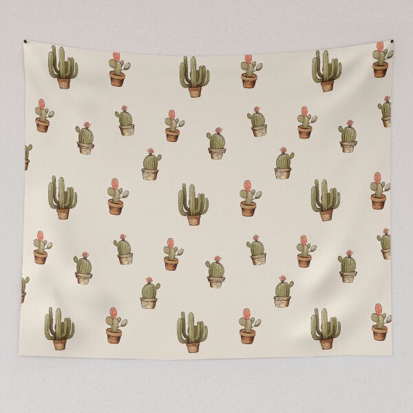 Item preview, Cactus Print - Cactus Beige - cute cacti - Pattern designed and sold by DreamersPlan.