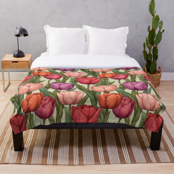 Aperçu de l'œuvre Fleurs de printemps tulipes dans le champ design floral créée et vendue par NikkofTime.