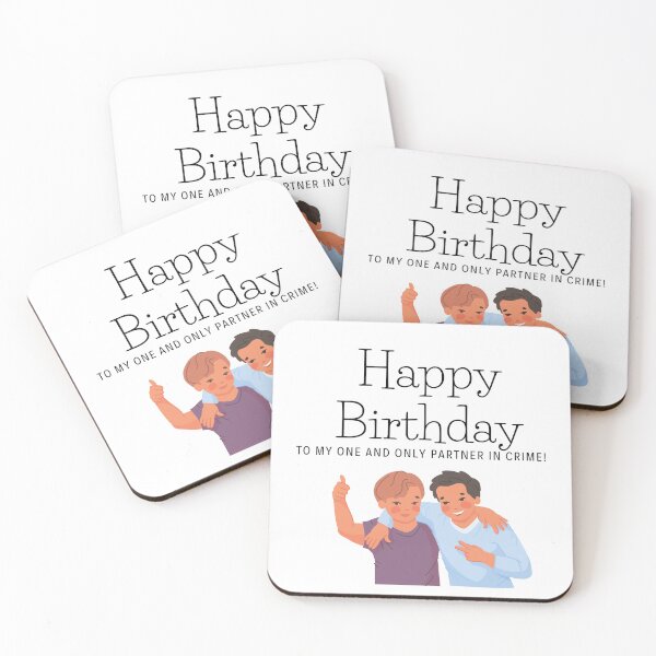 Item preview, Happy birthday to my partner in crime 4 designed and sold by LorenzoArtZa.