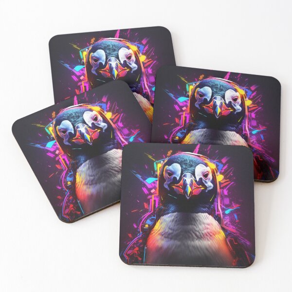 Item preview, Penguin Neon Pop Art 3 designed and sold by AstroRisq.