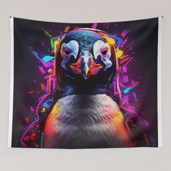 Item preview, Penguin Neon Pop Art 3 designed and sold by AstroRisq.