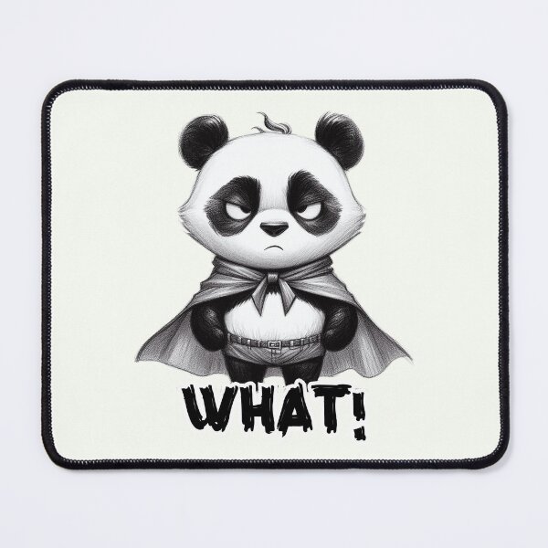 Item preview, Super Panda "WHAT!" Illustration designed and sold by RuyaFab.