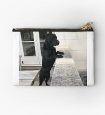 Black Labrador Standing Studio Pouch