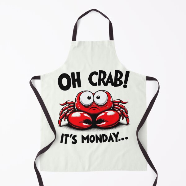 Item preview, "Oh Crab! It's Monday..." - Crab Illustration designed and sold by RuyaFab.